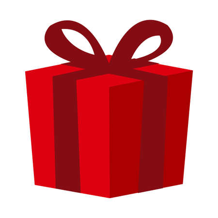Gift box ( present box ) flat vector illustrationのイラスト素材