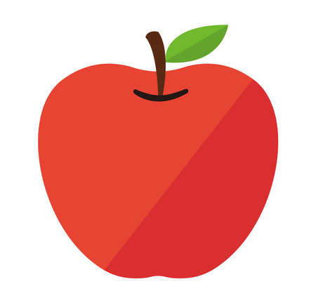 Apple vector color icon illustrationのイラスト素材