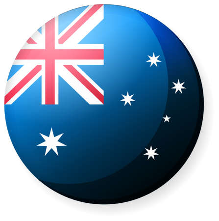 Circular country flag icon (button badge ) / Australiaのイラスト素材