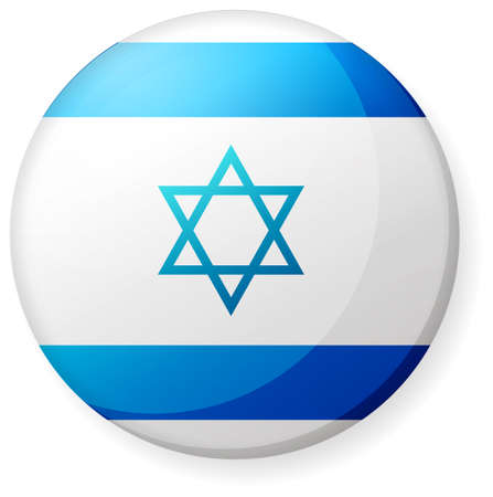 Circular country flag icon (button badge ) / Israelのイラスト素材