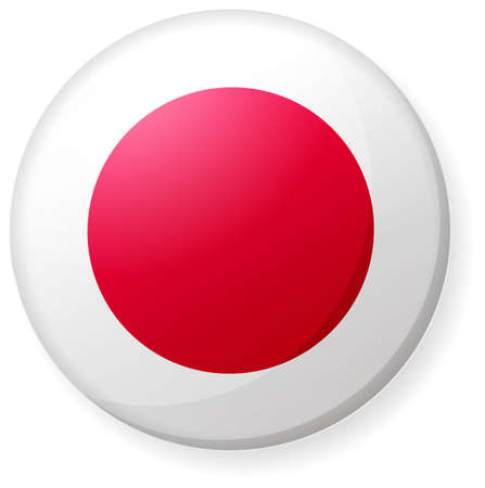 Circular country flag icon (button badge ) / Japanのイラスト素材