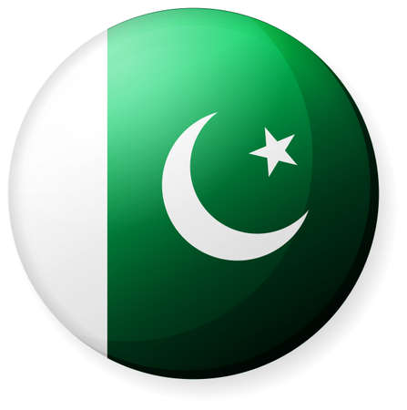 Circular country flag icon (button badge ) / Pakistanのイラスト素材