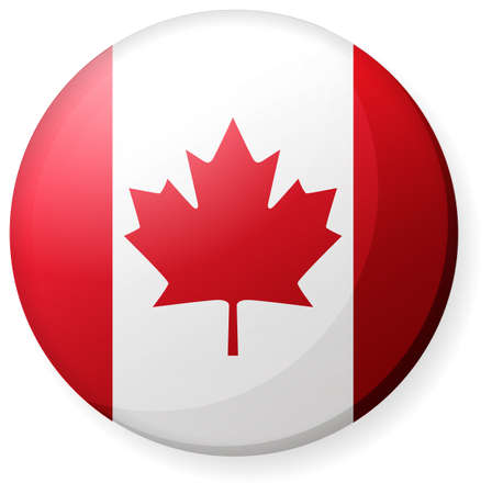 Circular country flag icon (button badge ) / Canadaのイラスト素材