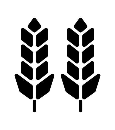 Grain, Wheat, Corn, rice iconのイラスト素材