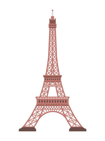 Eiffel Tower - France , Paris / World Famous Buildings Vector Illustration.のイラスト素材