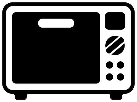 Microwave, oven/ Home appliance , furniture vector icon licerationのイラスト素材