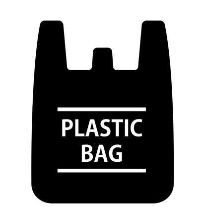 Plastic bag vector icon illustration / ecology symbolのイラスト素材
