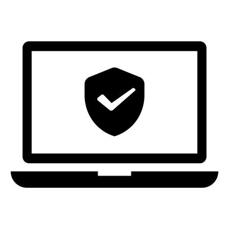 Computer security  vector icon illustration ( protection, antivirus)のイラスト素材