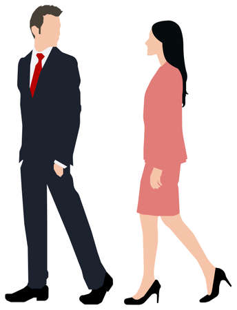 People (daily common life ) silhouette vector illustration / business personのイラスト素材