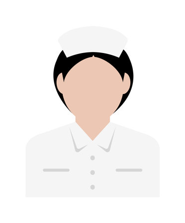 Worker avatar icon illustration (upper body) / nurse, Health care workerのイラスト素材