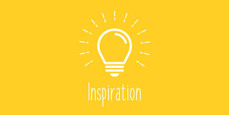 Light bulb (business inspiration) vector banner illustrationのイラスト素材