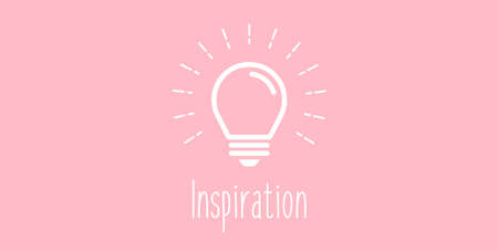 Light bulb (business inspiration) vector banner illustrationのイラスト素材