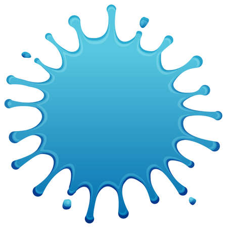 Blue water splash shape vector illustrationのイラスト素材