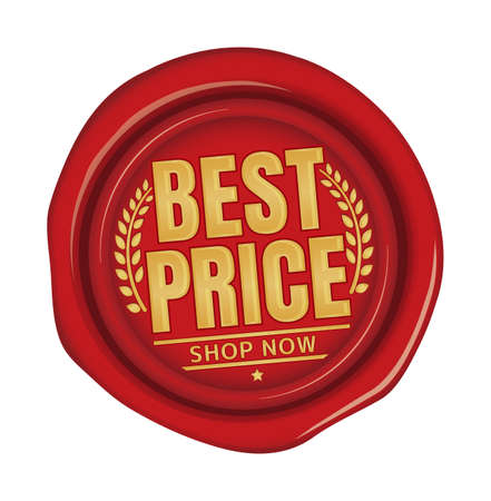 Best price icon illustration  for ecommerce site etc. ( sealing wax motif )のイラスト素材