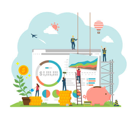 Asset management concept vector  illustrationのイラスト素材