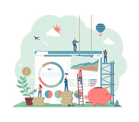Asset management concept vector  illustrationのイラスト素材