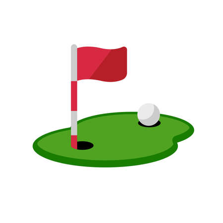 Golf course vector icon illustrationのイラスト素材