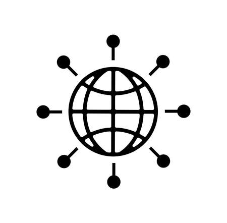 Global network vector icon illustrationのイラスト素材