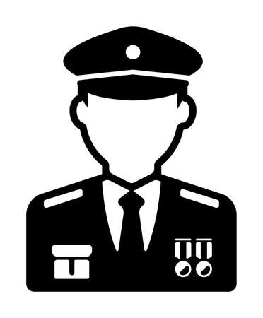 Soldier (commander, officer) vector icon illustrationのイラスト素材