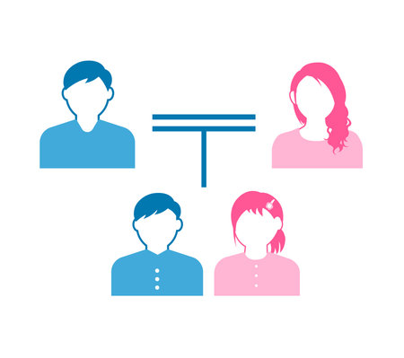 General nuclear family vector illustrationのイラスト素材