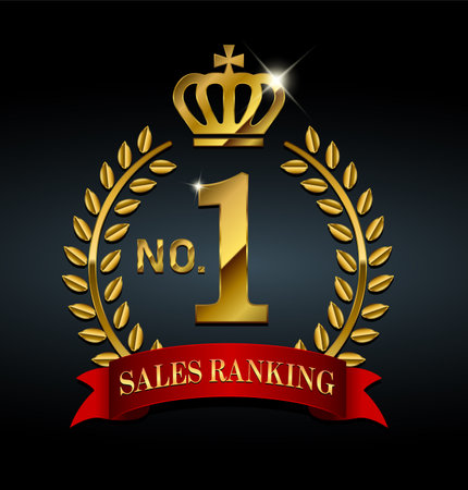 No.1 medal icon illustration | sales rankingのイラスト素材