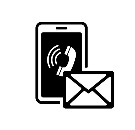 Contact us ( email and telephone ) vector icon illustrationのイラスト素材