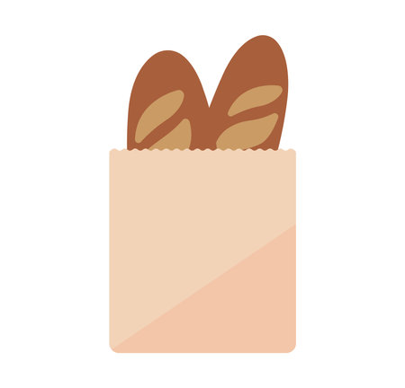 Baguette bread vector icon illustrationのイラスト素材