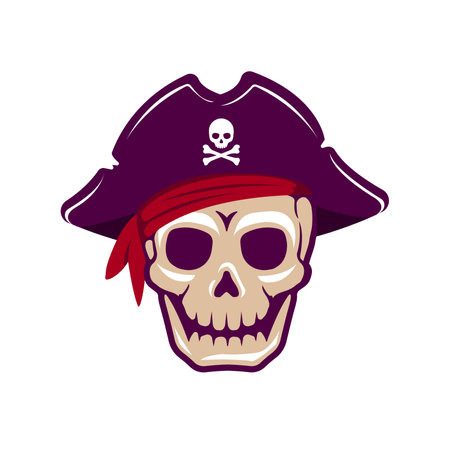 Pirates skull  head  vector illustrationの写真素材