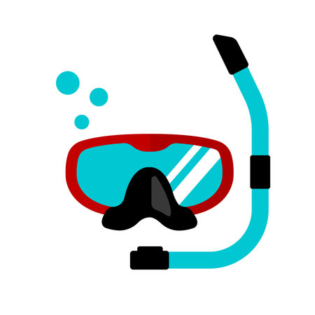 Snorkeiling ( marine activity ) vector icon illustrationのイラスト素材