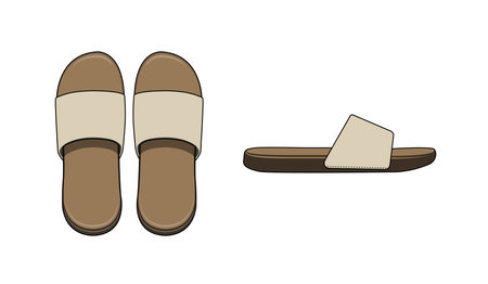 Slippers ( sandals ) vector template illustrationのイラスト素材