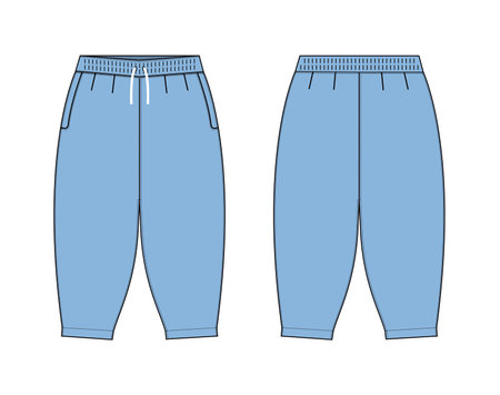 Harem pants ( sarrouel pants ) vector template illustrationのイラスト素材