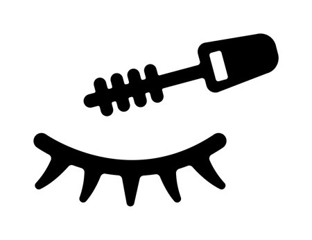 Mascara , false eyelashes vector icon illustrationのイラスト素材