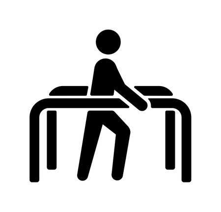 Rehabilitation ( physical therapy exercise ) vector icon illustrationのイラスト素材
