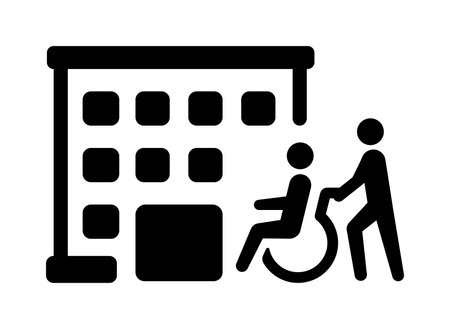 Nursing home care vector icon illustrationのイラスト素材
