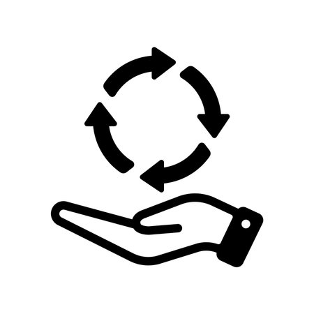 Reuse ( reusable ) , recycle vector icon illustrationのイラスト素材