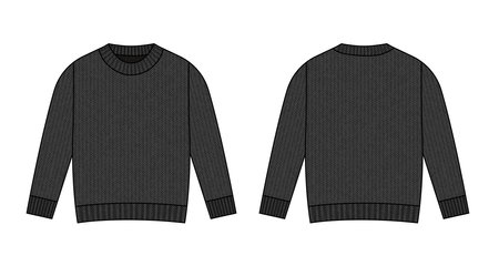 knit sweater vector template illustrationのイラスト素材