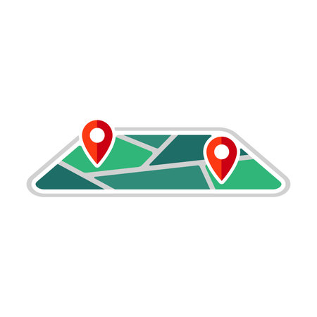 GPS (navigation, map) vector Icon illustrationのイラスト素材
