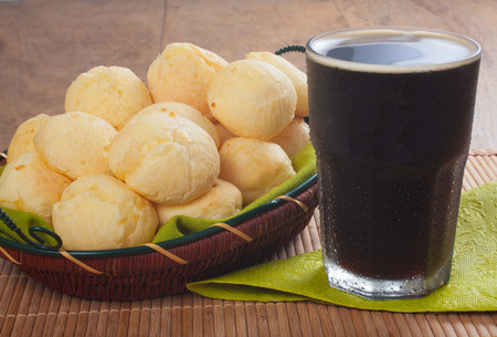 Traditional brazilian cheese bread on withe backgroundの写真素材