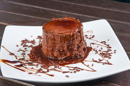 Restaurant Gourmet Chocolate Mousse dessert with sprinkles.の写真素材