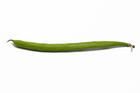 Organic Green Beans on white background