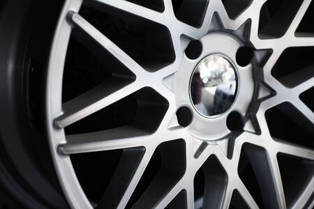 Car Wheel. Close up photo.の写真素材