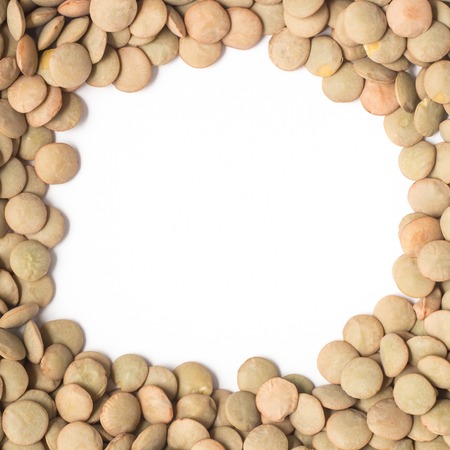 Law Lentils Frame on white backgroundの写真素材