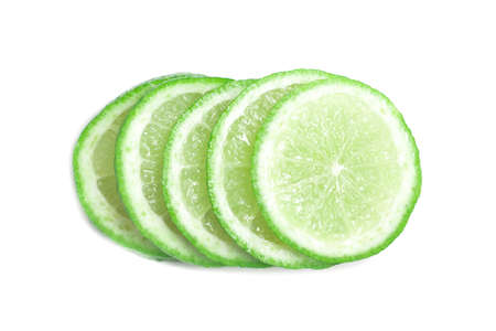 Slices of Lemon in white background