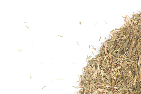 Lemon Grass frame isolated on white backgroundの写真素材