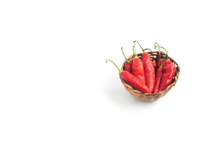 Dedo de Moca Chilly Pepper over a white backgroundの写真素材