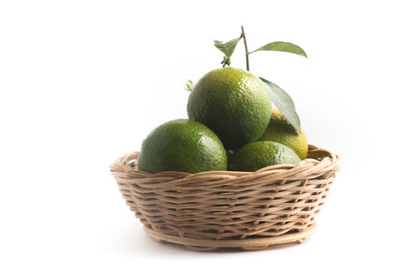 Limao-cravo. Brazilian Clove Lemon over a white backgroundの写真素材