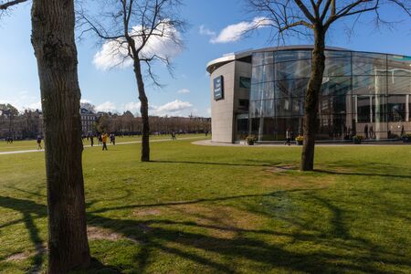 AMSTERDAM, NETHERLANDS - APRIL 13, 2019: Museums Park in Amstedam on a beautiful blue dayのeditorial素材