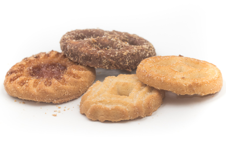 Traditional Portuguese cookies isolated on white backgroundの写真素材