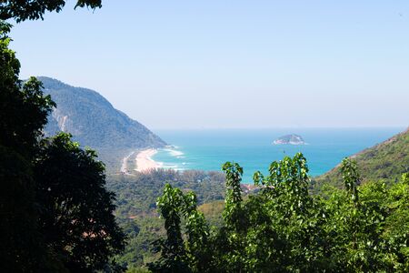 Veiw of Grumari Beach in Rio de Janeiro, Brazilの写真素材