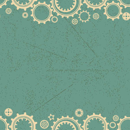 Seamless background with different mechanical elementsのイラスト素材